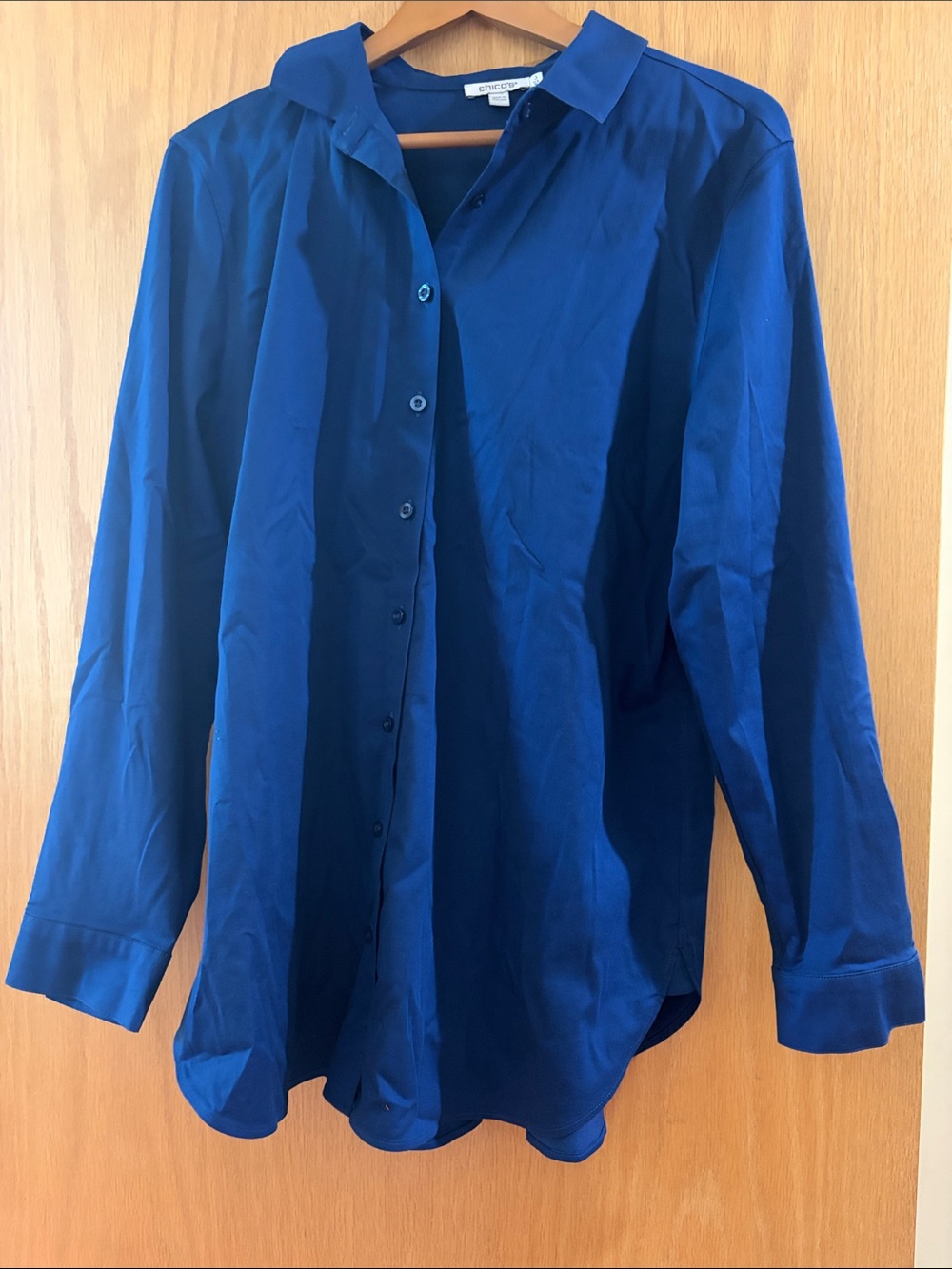 Chico's size 3 Deep Blue Blouse